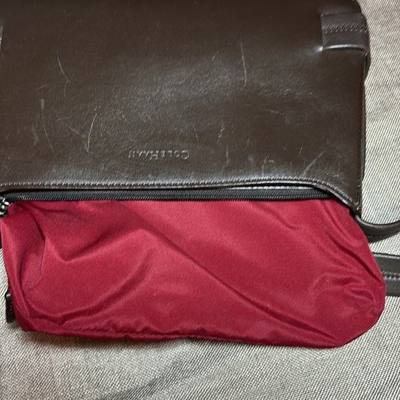 Cole Haan Structured Shoulder Dark Brown Leather Bag - Picture 8 of 13